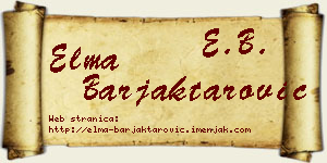 Elma Barjaktarović vizit kartica